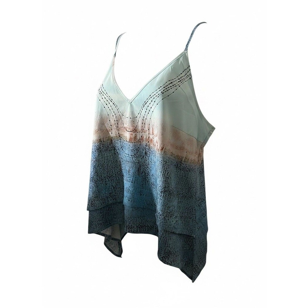 Sheilay Womens Assymetrical Adjustable straps Multi colored XXL Flowy